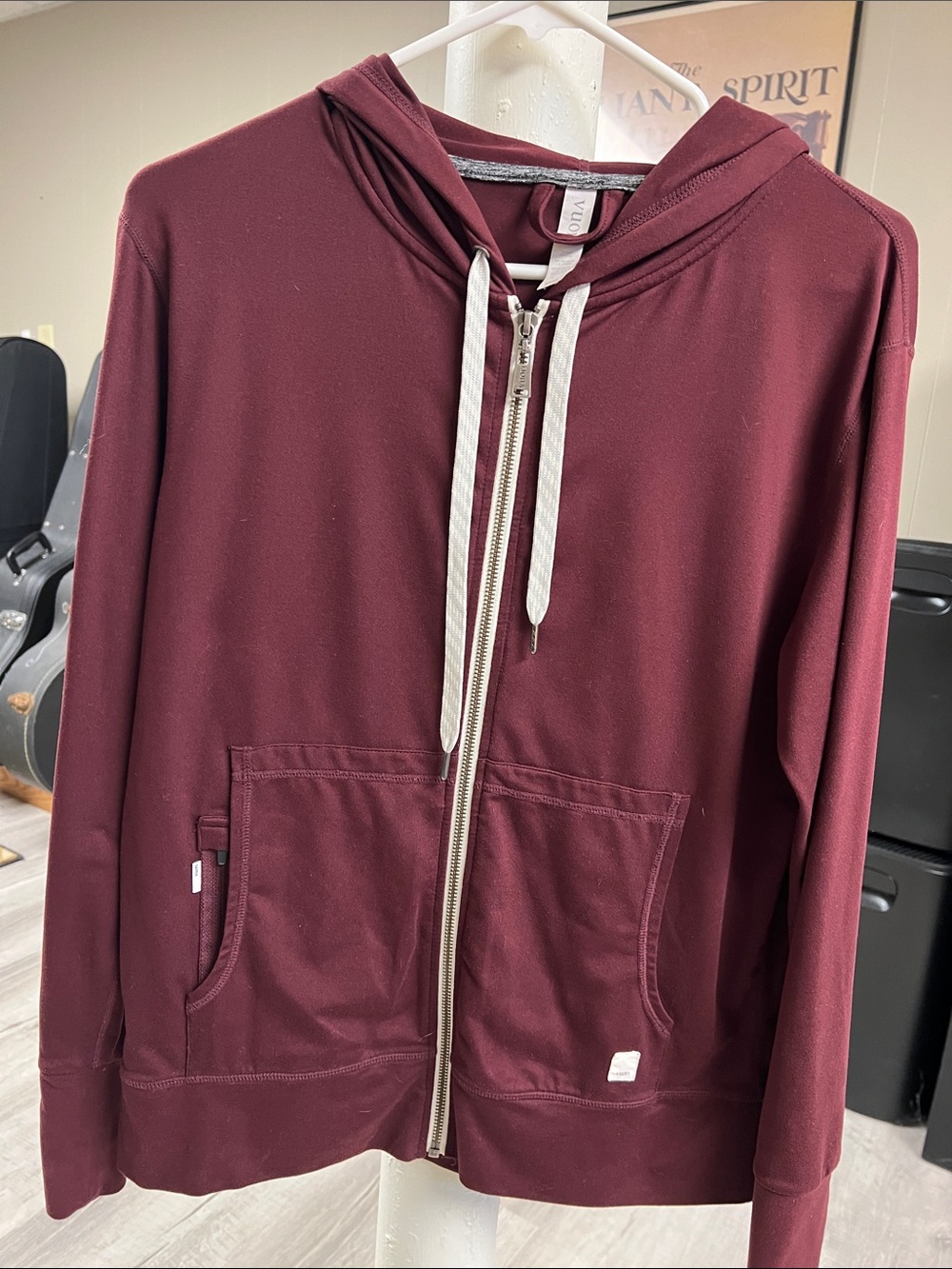 Vuori Maroon/Burgundy Zip Hoodie Small